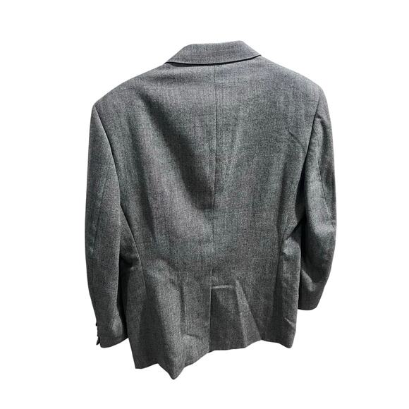 Vintage Christian Dior Monsieur Wool Suit 40R 32x31 Gray Houndstooth 2PC Classi - Picture 2 of 16